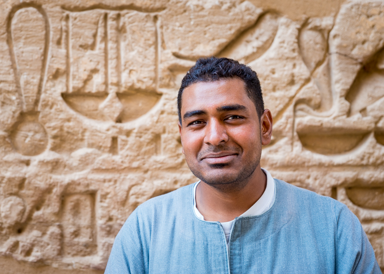 Alazab, Conservator at Habu Temple Alazab, Conservator at Habu Temple